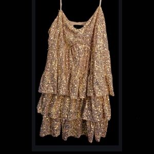 Forever 21 Glittering Gold Dress